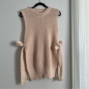 SHEIN Soft Knit Sweater Vest in Cream
